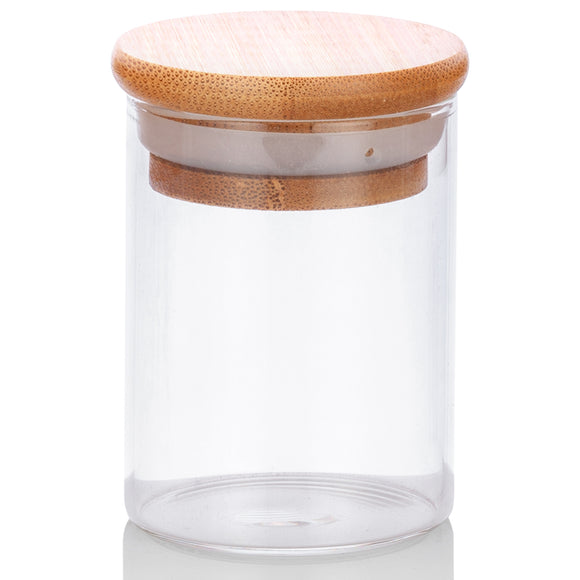 32 PCS Glass Spice Jars - Airtight Bamboo Lids - BPA-Free - 4oz Clear  Containers