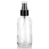 Clear Thick Plated Glass Boston Round Bottle with Black Treatment Pump (12 Pack)