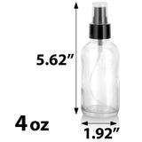 Clear Thick Plated Glass Boston Round Bottle with Black Treatment Pump (12 Pack)
